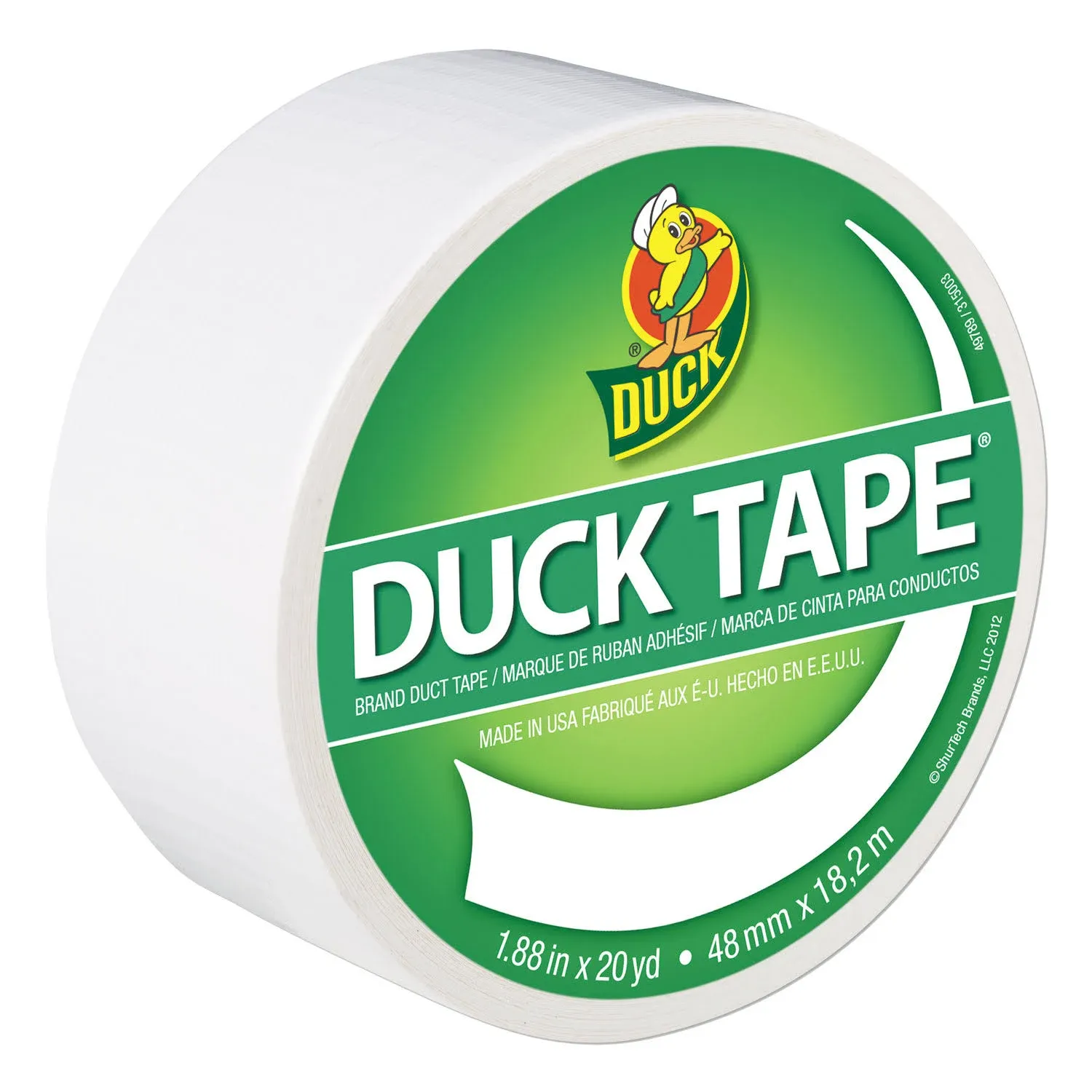 Duck Brand 1.88 in. x 20 yd. White Colored Duct Tape FREE SHIPPING*