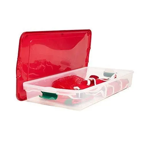 Homz Underbed Holiday Plastic Storage 3470hrgdc.02