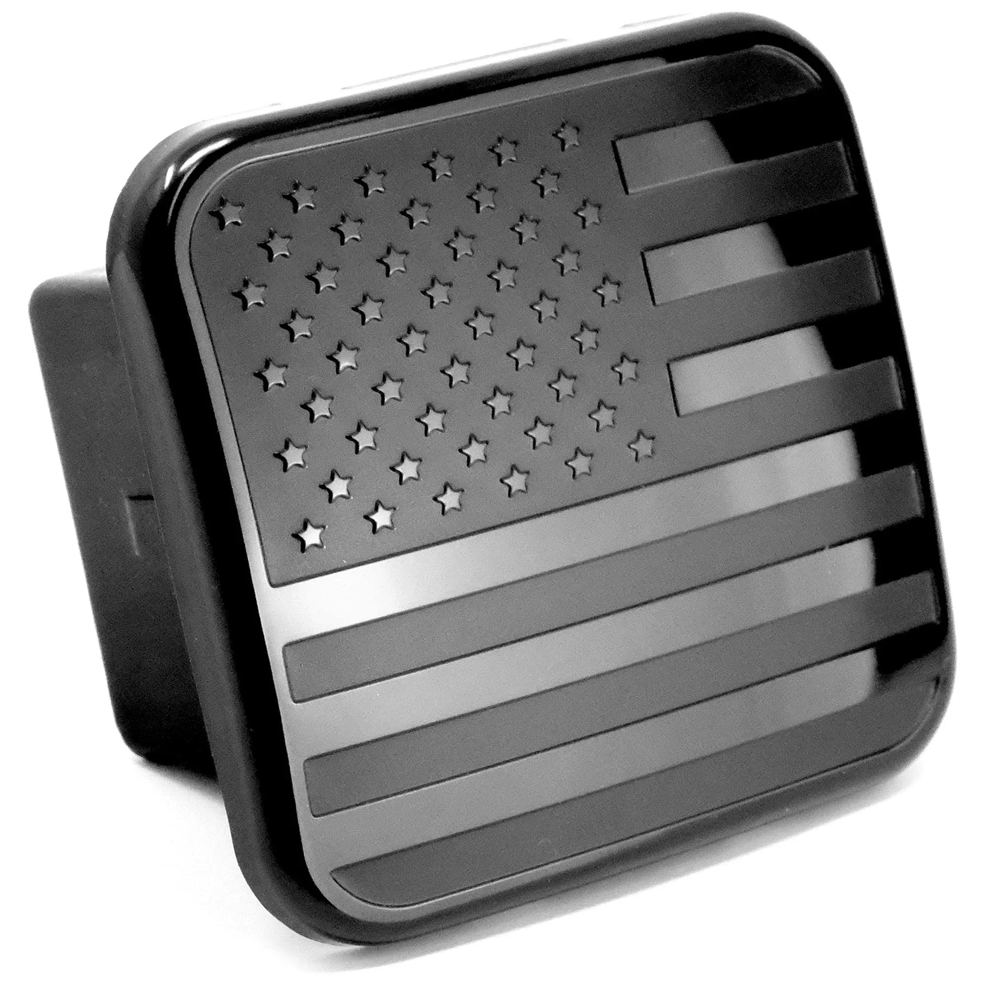 eVerHITCH USA Black Metal Flag Hitch Plug Cover, Fits 2" Receiver