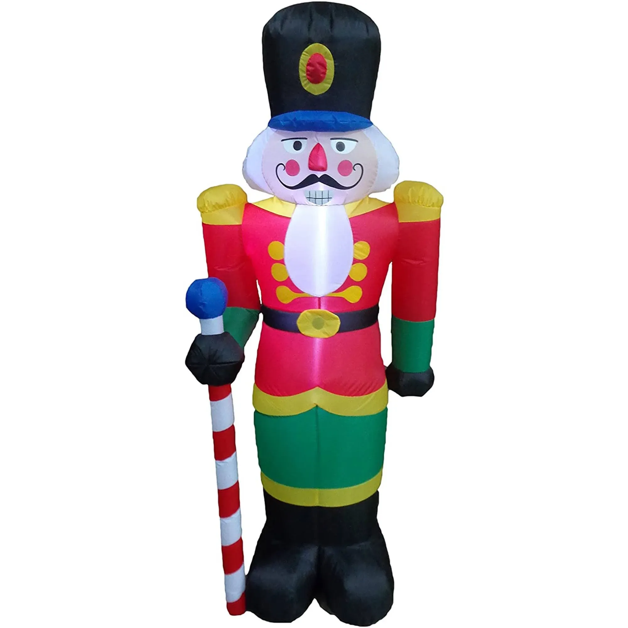 BZB Goods 6 Foot Tall Lighted Christmas Inflatable Nutcracker Soldier LED Lights ...