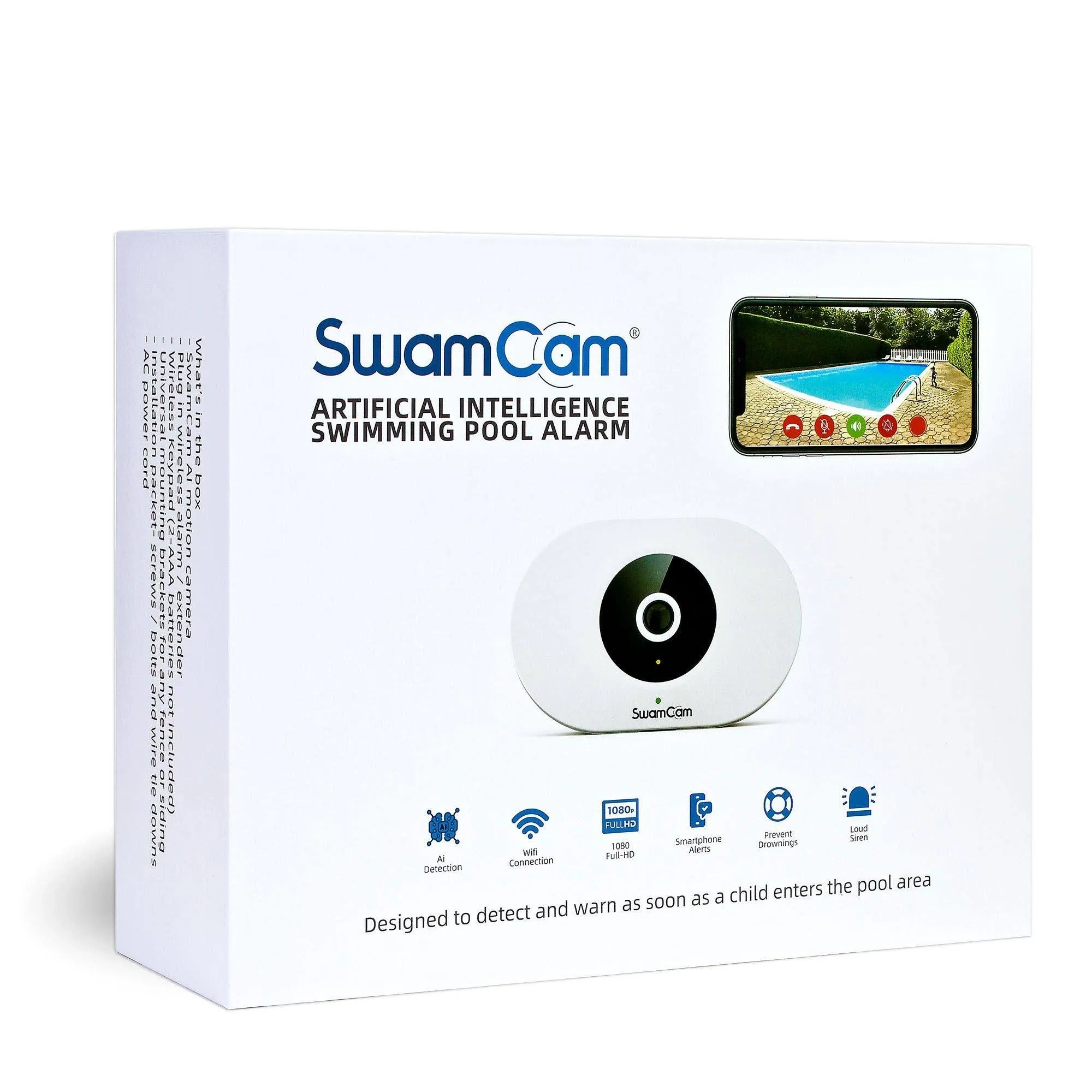 SwamCam Pool Alarm Camera Drowning Prevention System for Children