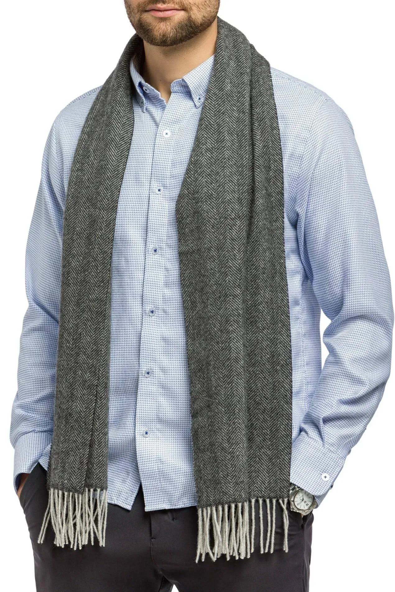 Men's Classic 100% Pure Cashmere Scarf