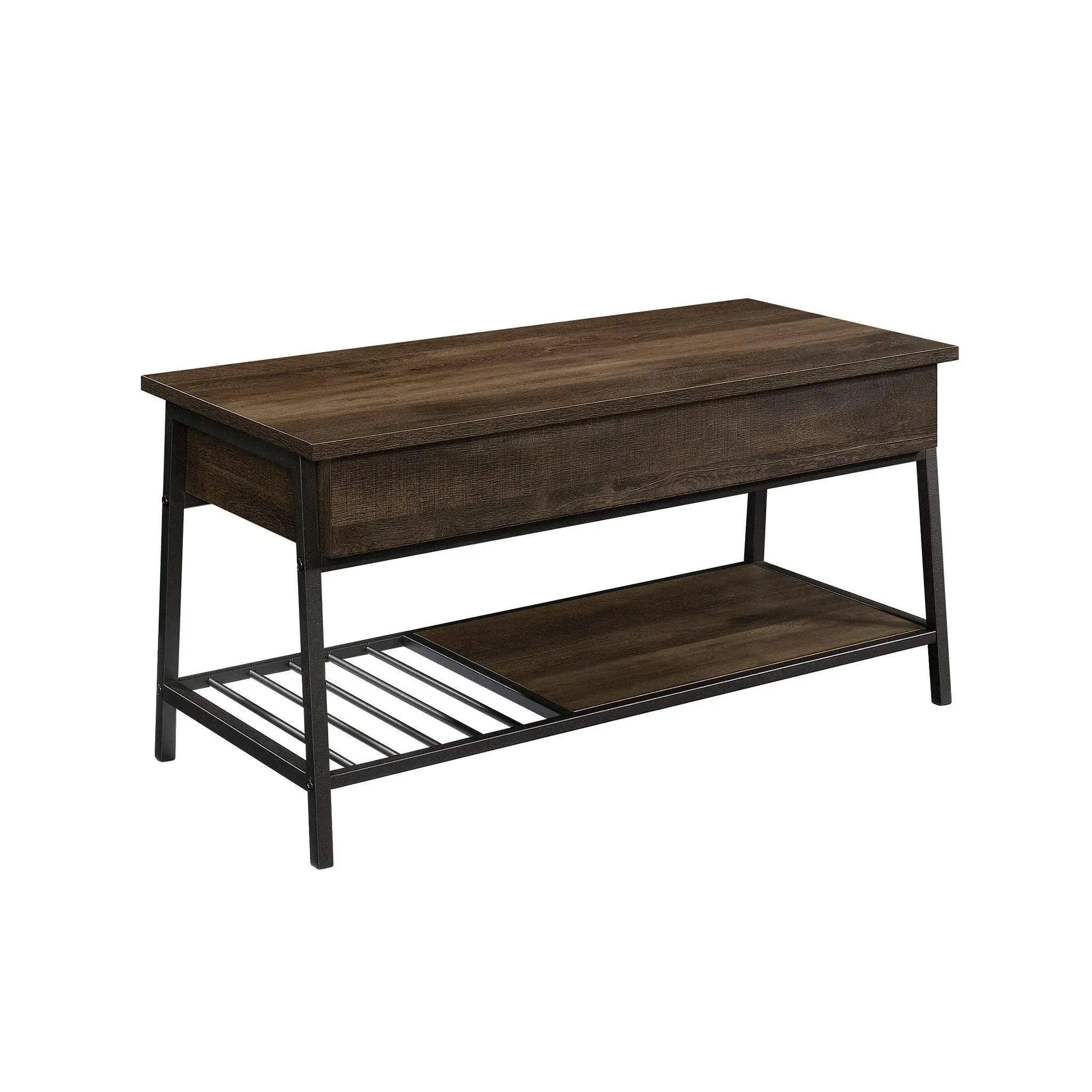 Sauder North Avenue Engineered Wood/Metal Lift-Top Coffee Table in Smoked Oak