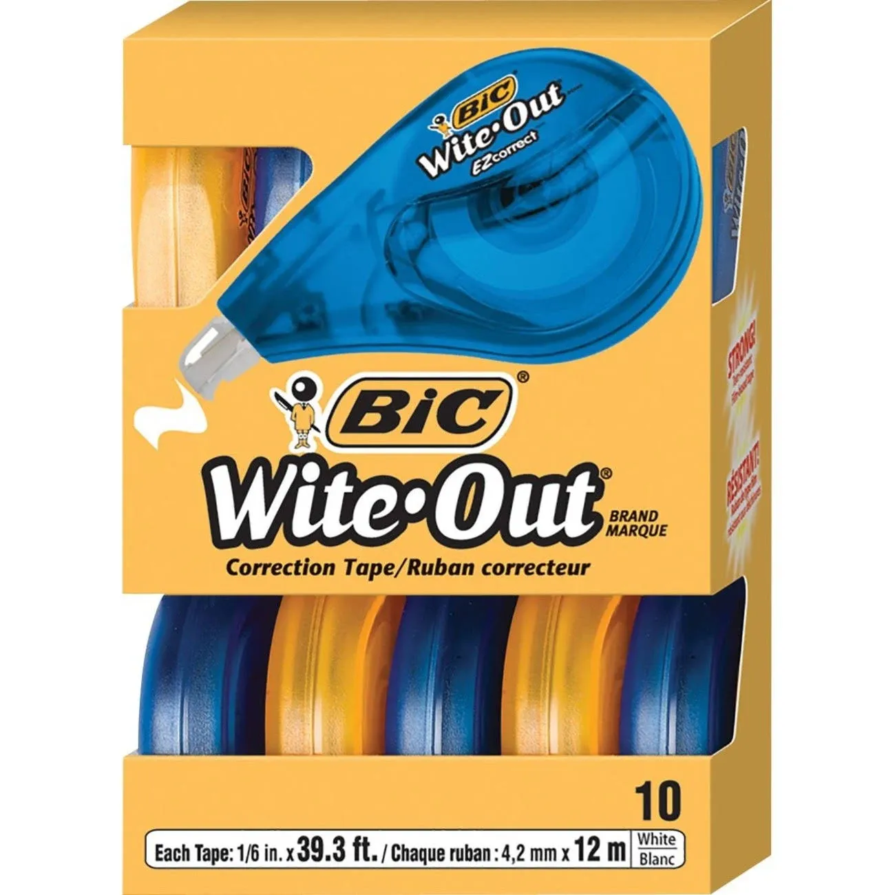 BIC® Wite-Out® Brand EZ Correct® Correction Tape, Pack of 10