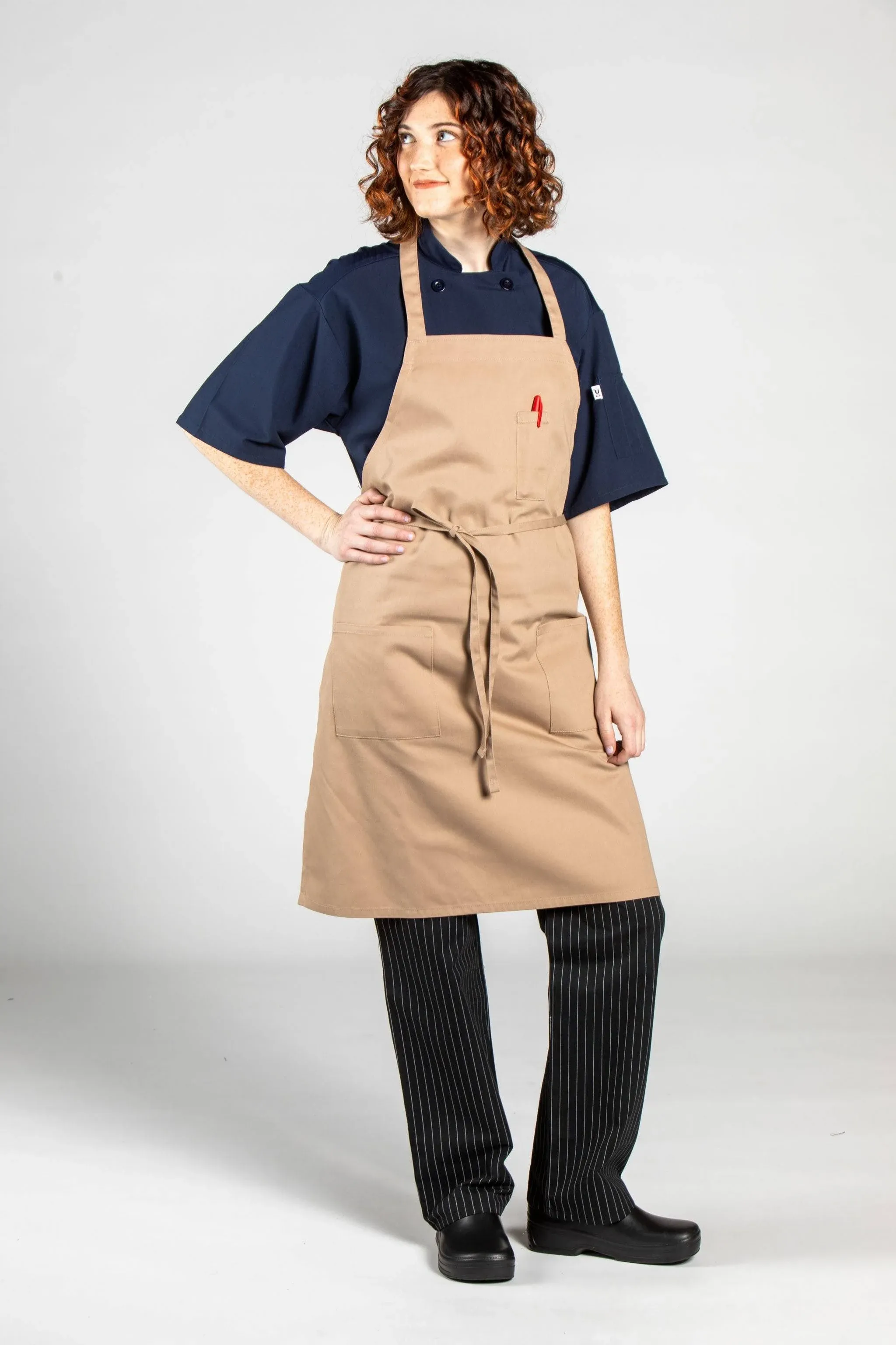 Uncommon Threads Patch Pocket Bib Apron - Black