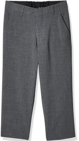 Calvin Klein Boys' Flat Bi-Stretch Dress Pant, Straight Leg Fit, Belt Loops & Front Pockets