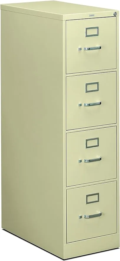 310 Series Vertical File, 4 Letter-size File Drawers, Light Gray, 15" X 26.5" X 52"