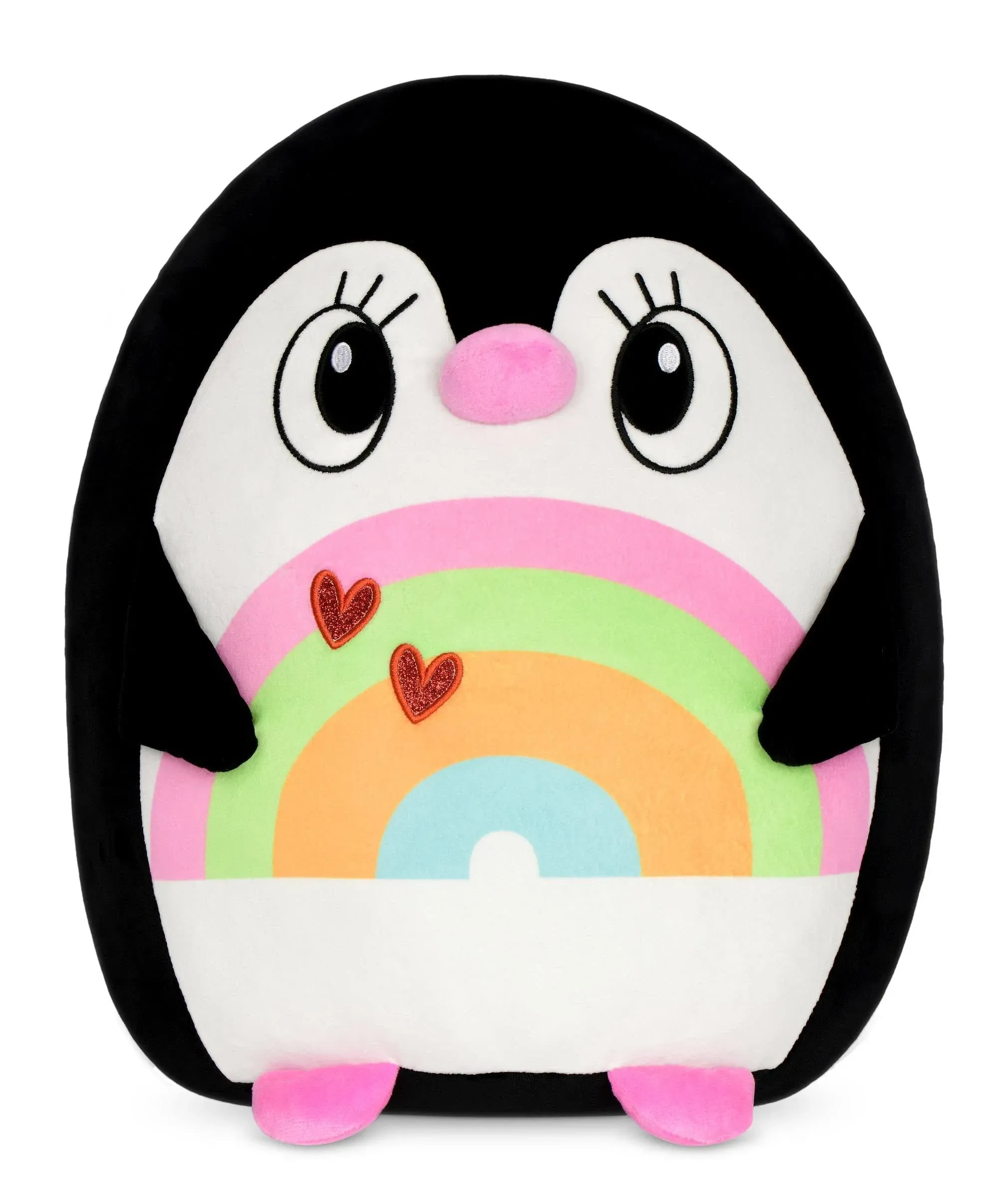 Rainbow Penguin Soft Fleece 16" Pillow