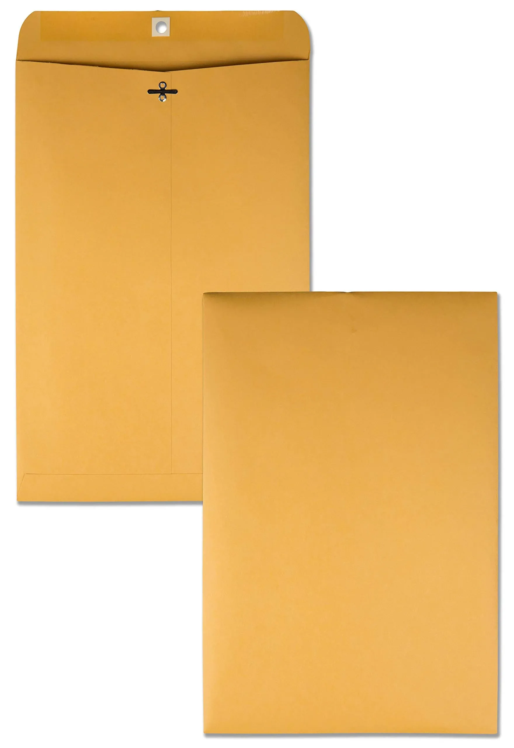 Clasp Envelope, #15, Cheese Blade Flap, Clasp/Gummed Closure, 10 x 15, Brown Kraft, 100/Box