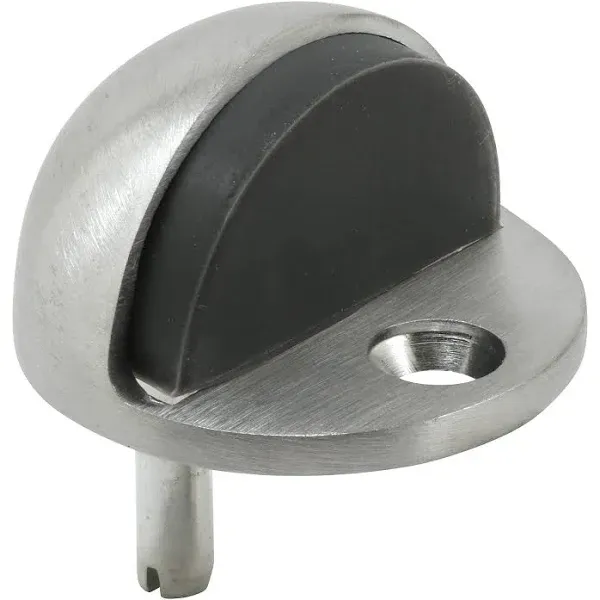 Prime-Line MP4544 Dome Type Door Floor Stop, 1 In. Tall, Satin Chrome Plated Brass (Single Pack)