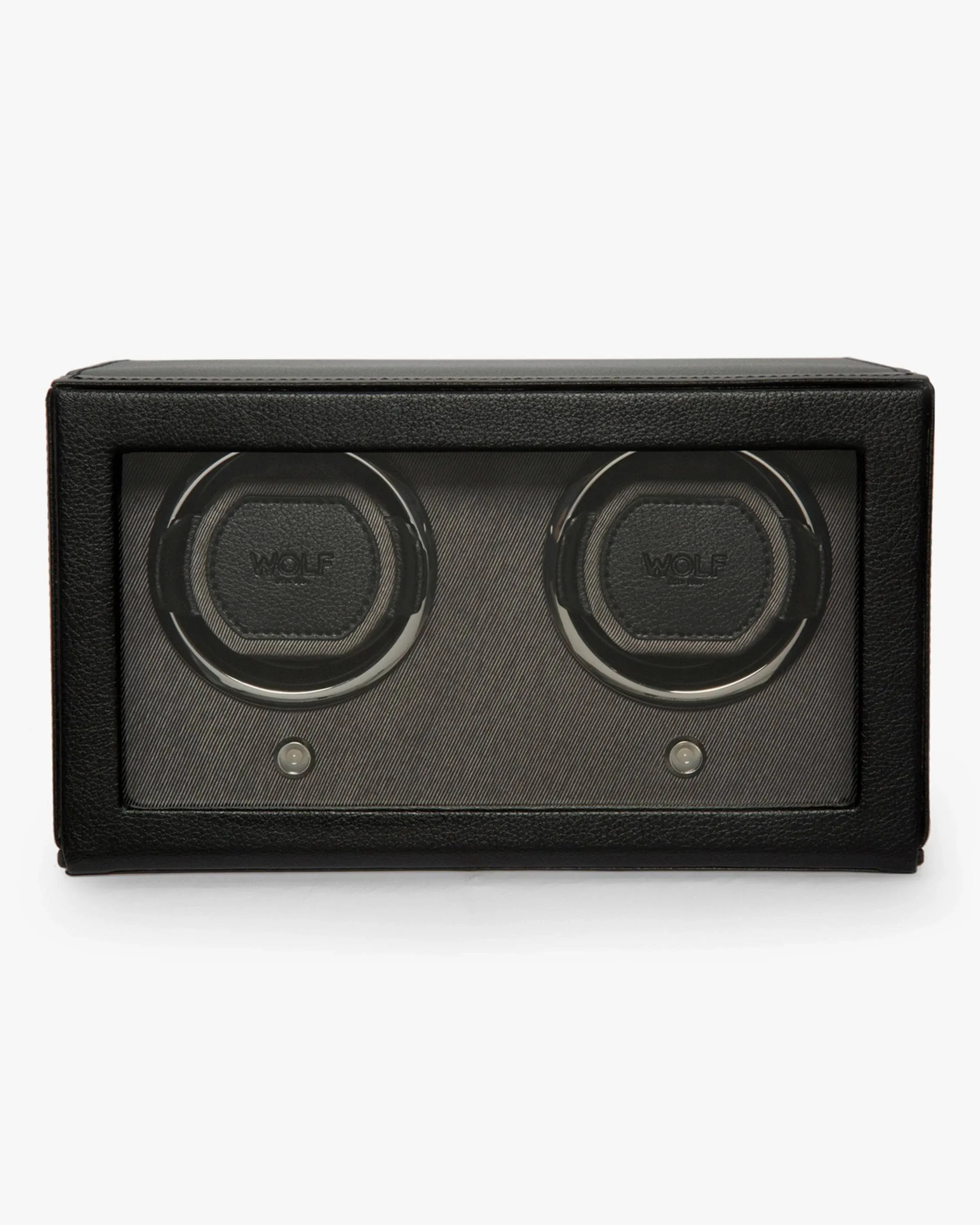 Wolf - Double Cub Watch Winder with Cover - Black