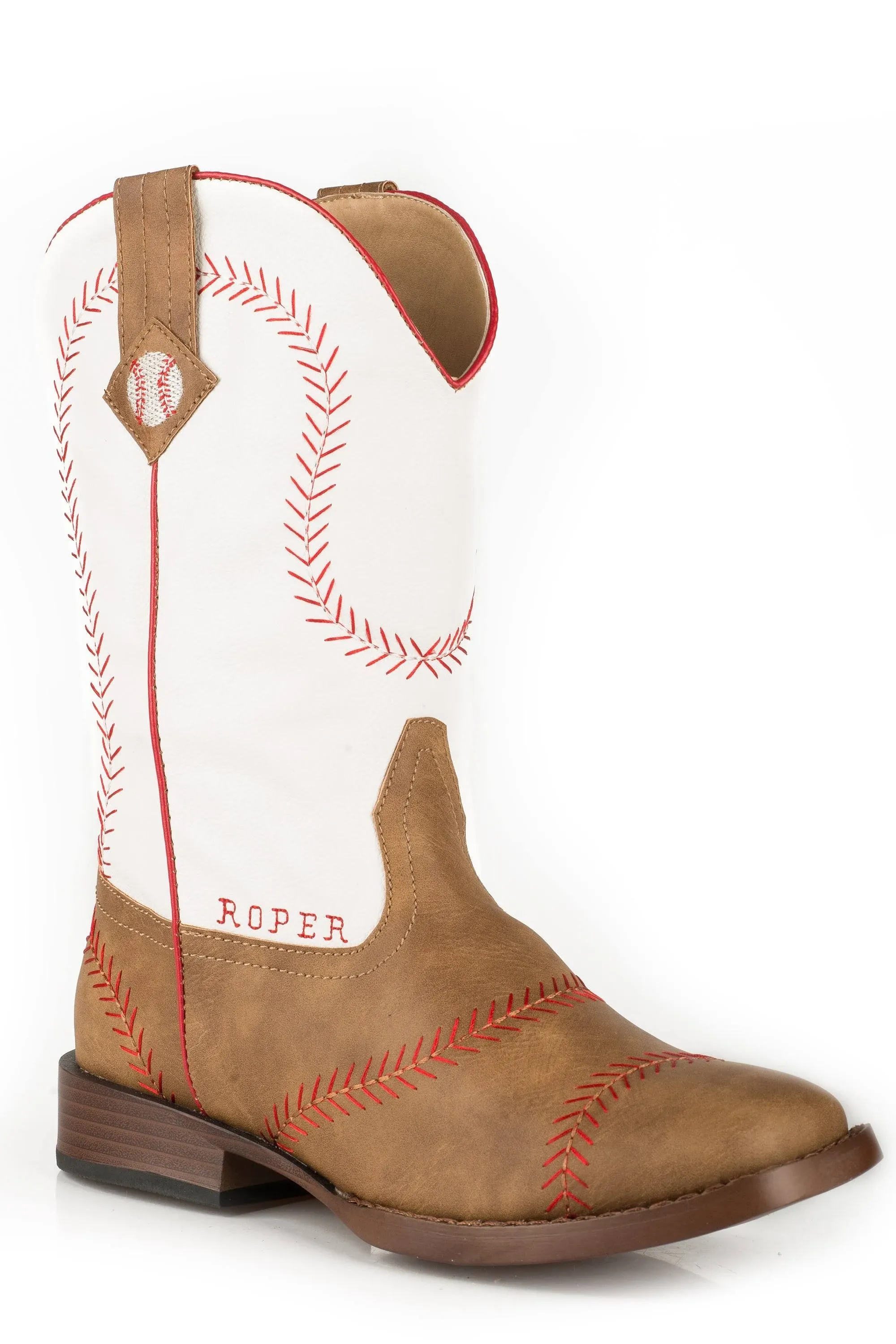 Roper Boys' Baseball Western Boots - Square Toe