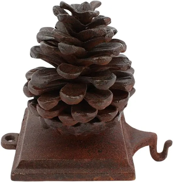 HomArt Stocking Holder Pinecone - Cast Iron (Rust)