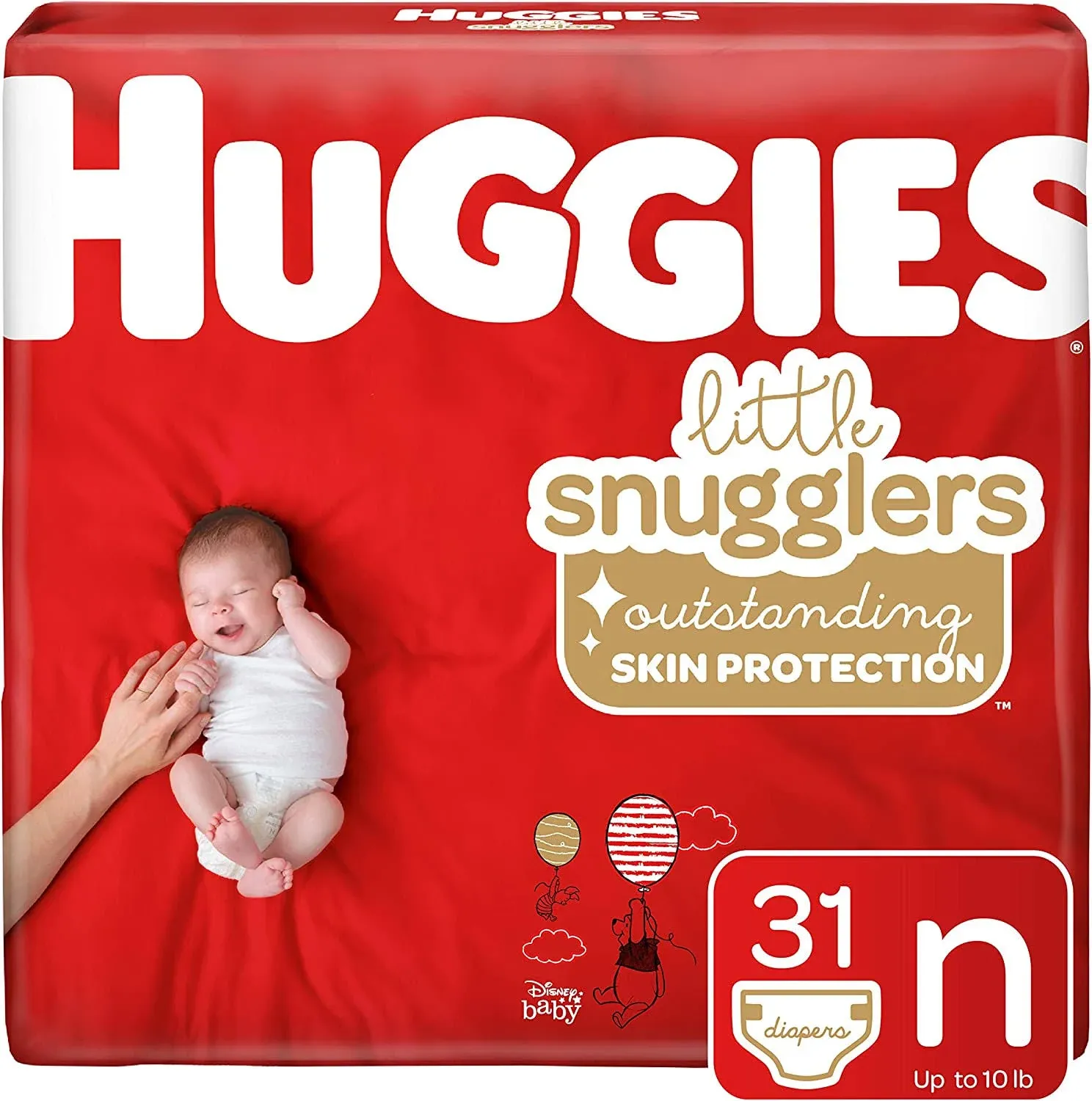 Huggies Little Snugglers Diapers, Newborn, 72 Count (Packaging May Vary)