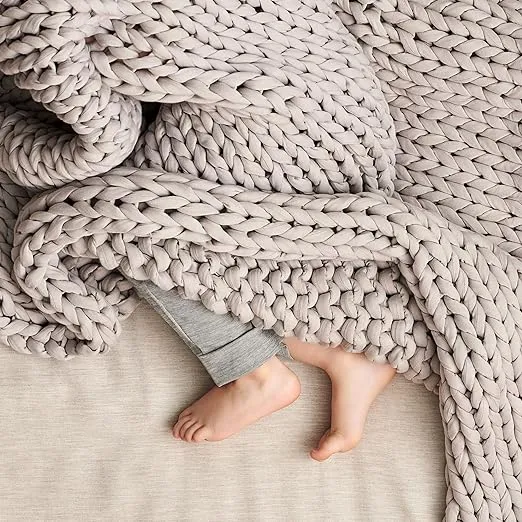 Bearaby Nappling Knit Weighted Blanket Midnight