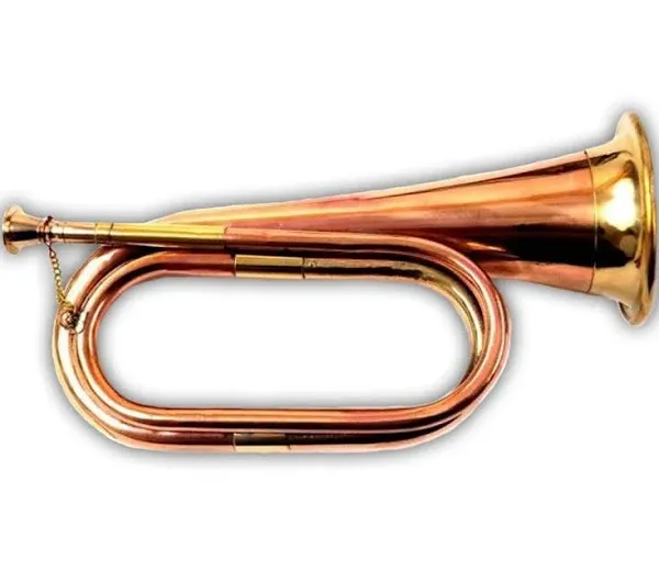 AnNafi Copper Bugle | Solid Copper Bugle US Military Cavalry Horn | Boy Scout ...