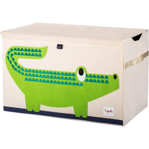 3 Sprouts UTCCRO Collapsible Toy Chest Storage Bin for Kids Playroom, Crocodile