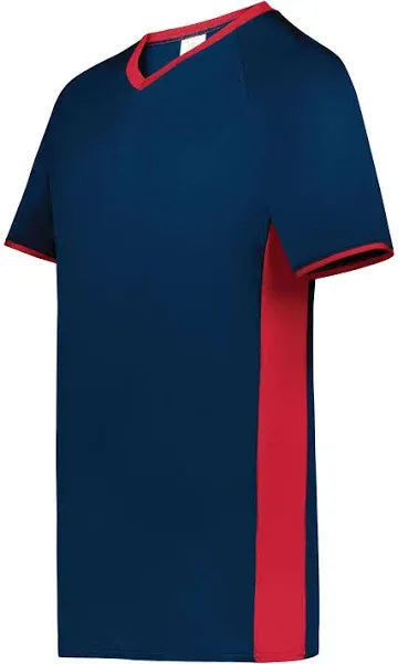 Augusta Sportswear 6907 Cutter V-Neck Jersey M Navy/ Scarlet