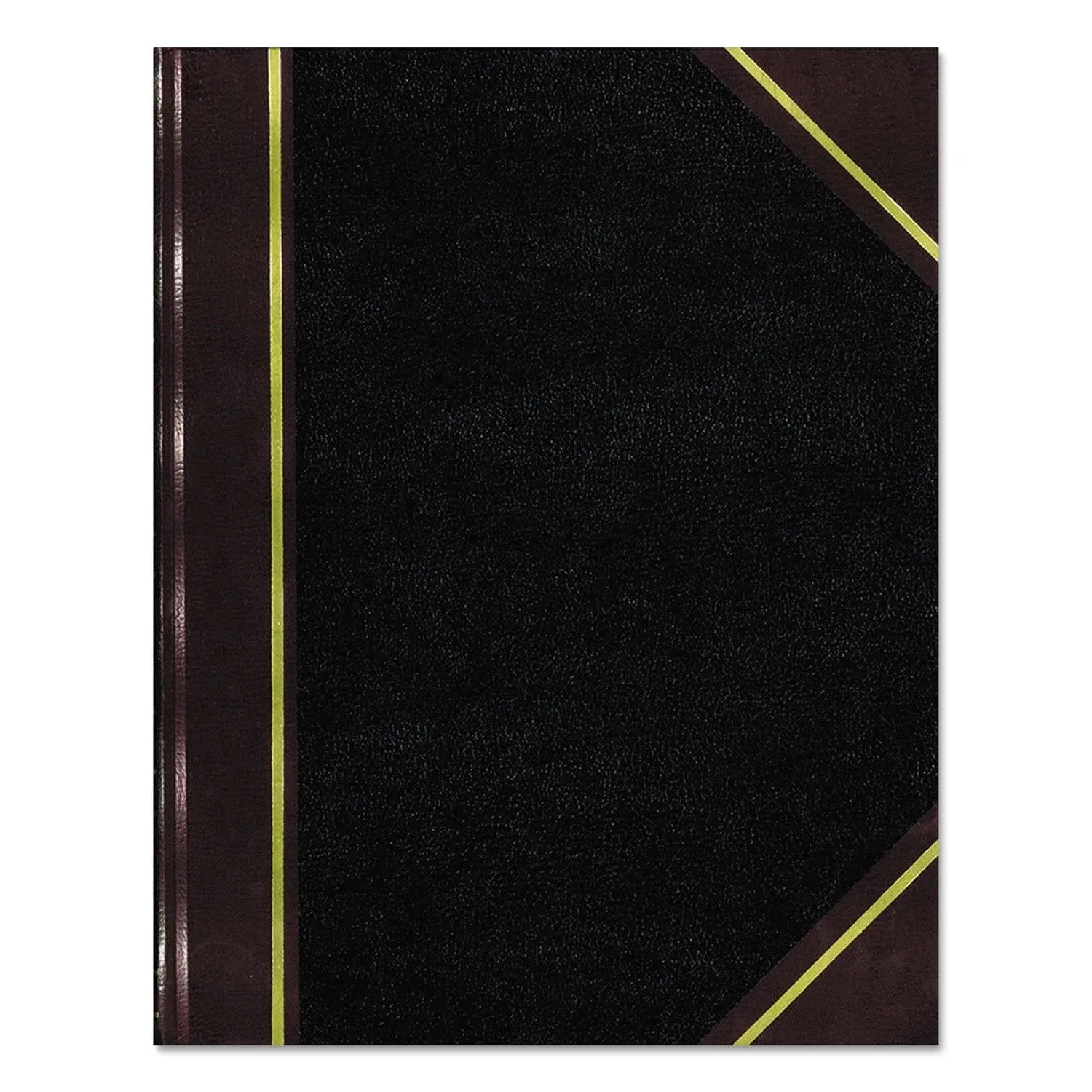 National Texthide Eye-Ease Record Book, Black/Burgundy/Gold Cover, 10.38 x 8.38 Sheets, 300 Sheets/Book