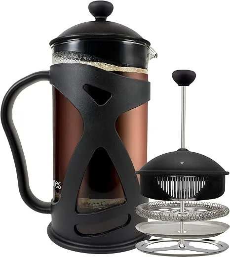 Kona French Press Black Premium Coffee Tea & Espresso Maker - 34 oz