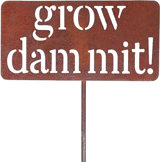 Island Genius Grow Dammit Funny Garden Décor Sign Gardening Gifts for Women and ...