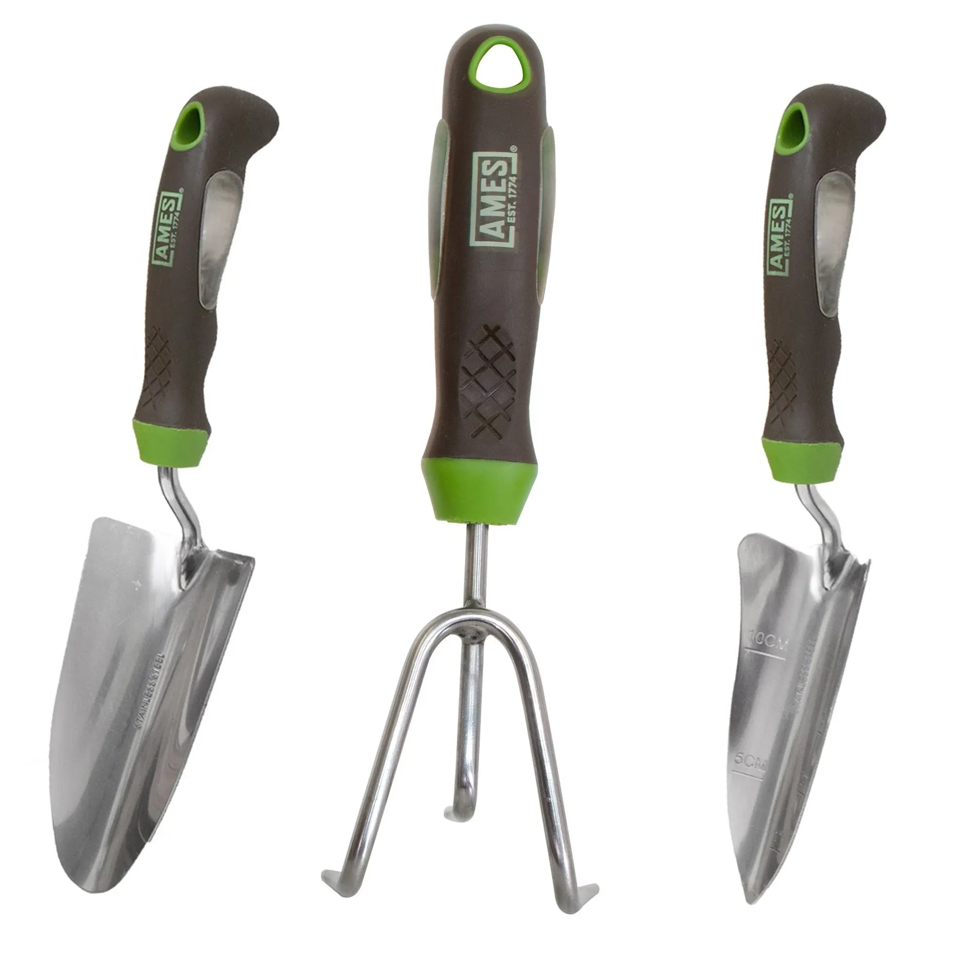 3-Piece Garden Tool Set - Hand Trowel, Hand Transplanter and Hand Cult