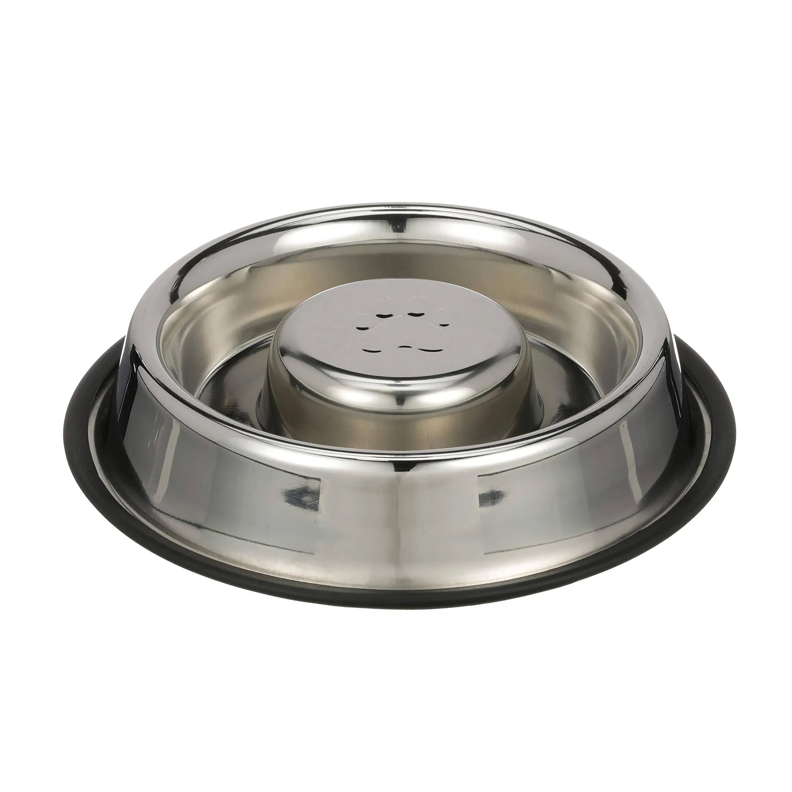 Non-Tip Stainless Steel Slow Feed Bowl