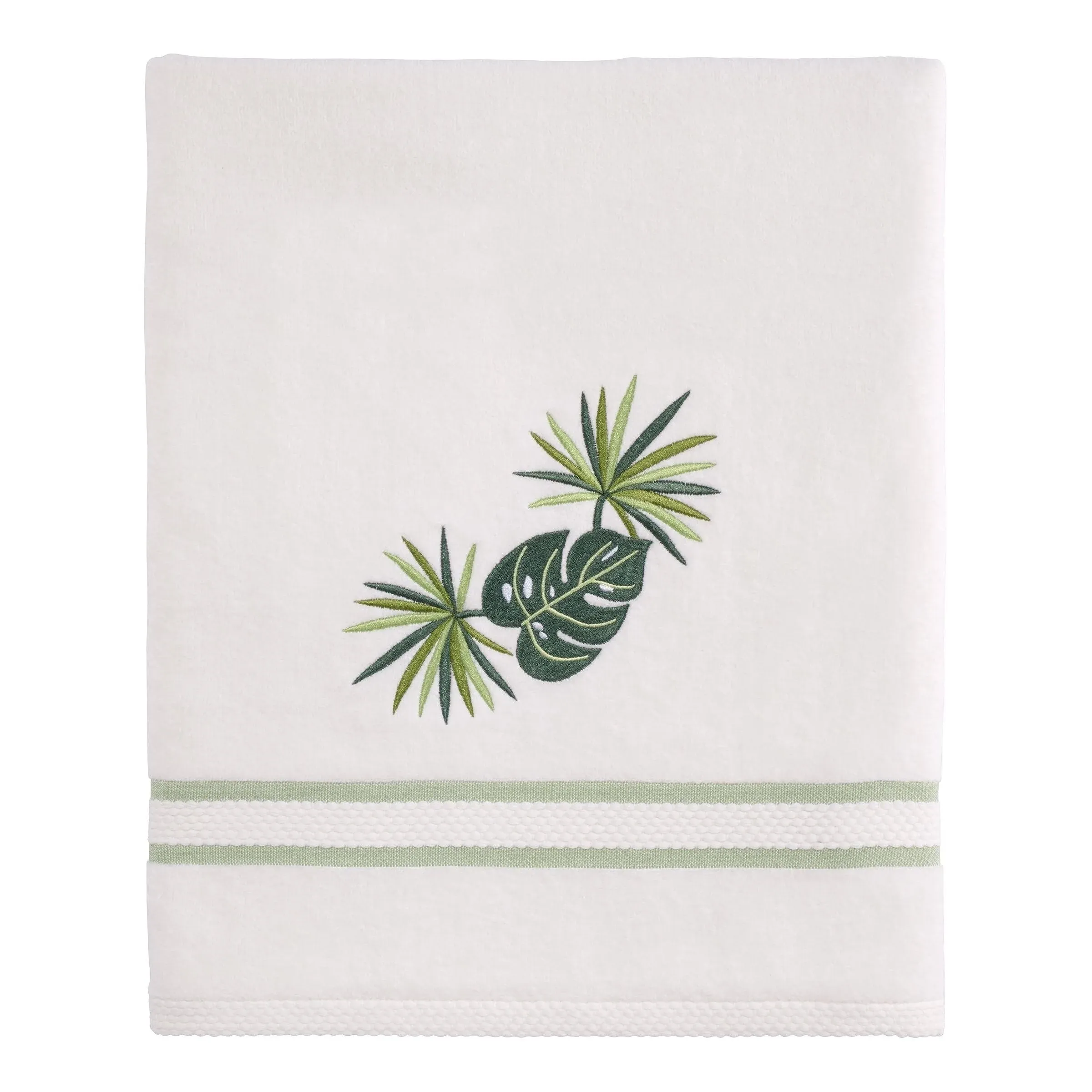 Avanti Viva Palm Bath Towel - White