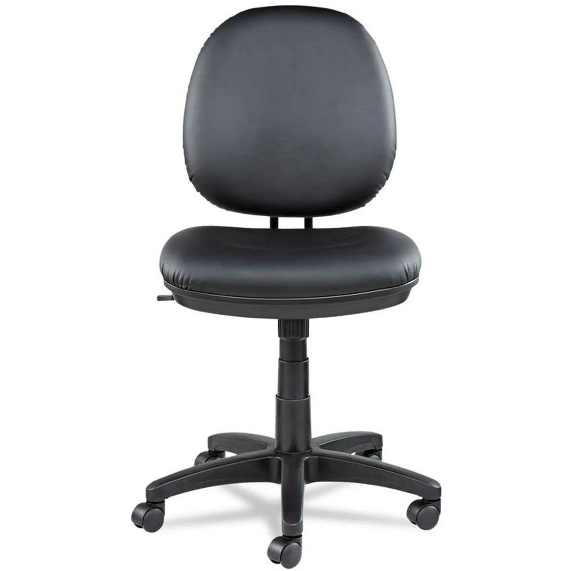 Alera Interval Series Leather Swivel/Tilt Task Chair - Black