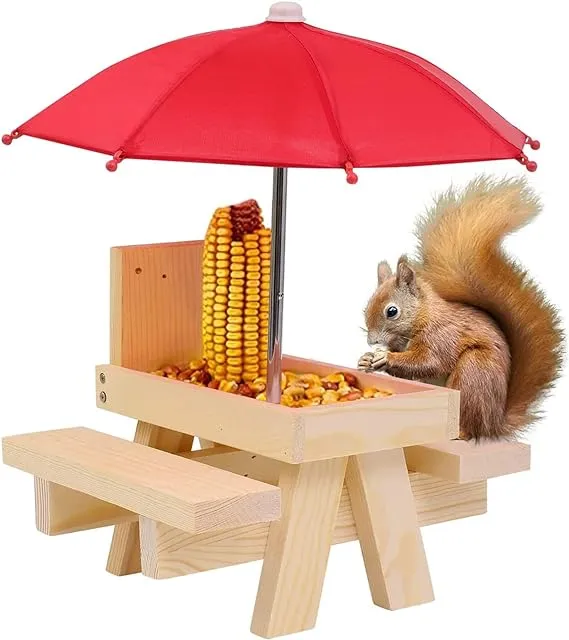 Squirrel Feeder Picnic Table