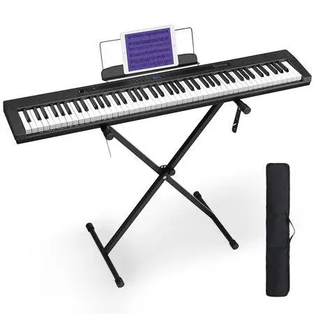 Starfavor Piano Keyboard 88 Keys, Full-Size Electric Keyboard Piano Semi Weighted ...