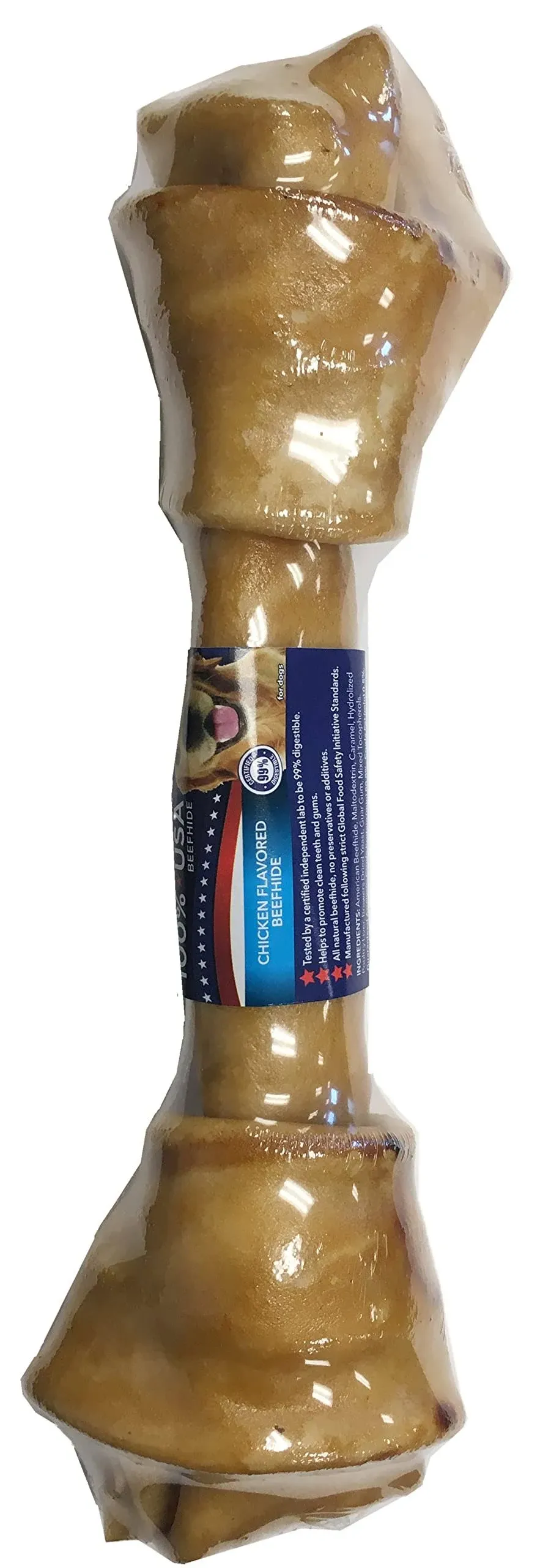 Pet Factory 100% Made in USA Beefhide Bone Dog Chew Treat