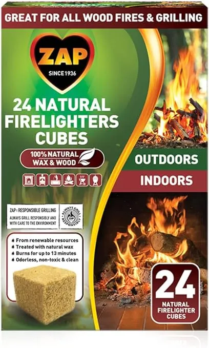 Zip Natural Firestarter Instant Light Cubes, 24 Count (2) Pack 48 Cubes