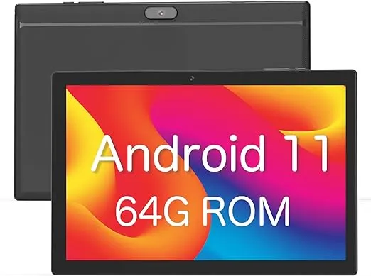 Android Tablet 10 Inch Tablet, 64GB Storage Tablets, Android 11 Tablet, 512GB Expand, 8MP Camera, Quad-Core Processor 2GB RAM WiFi 6000MAH Battery 10.1'' IPS HD Touch Screen Google Tableta (Blue Tab)