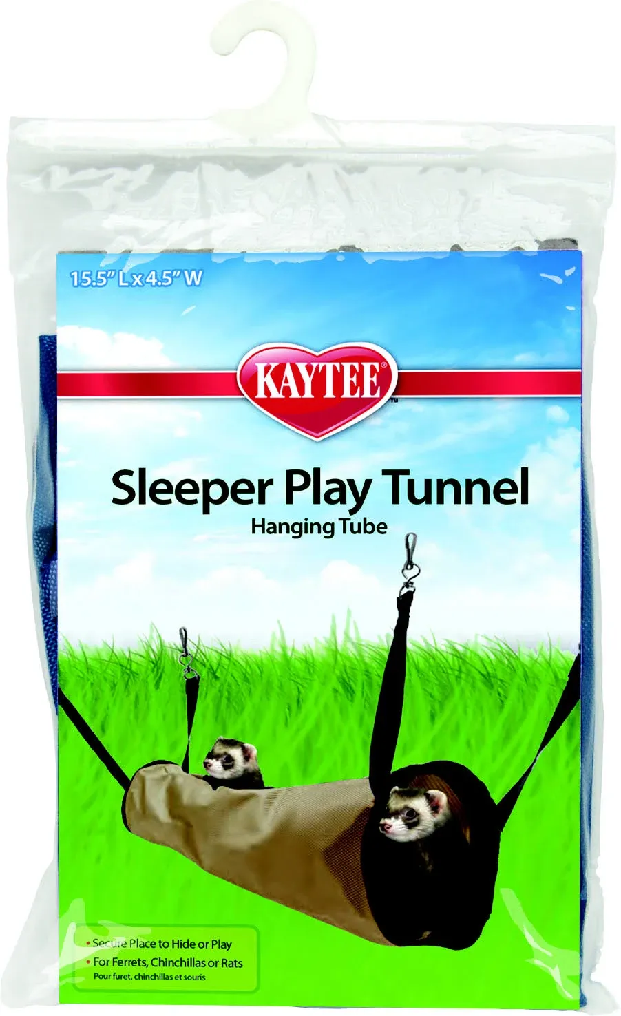 Kaytee Hanging Tube Sleeper Animal Play Tunnel, Assorted