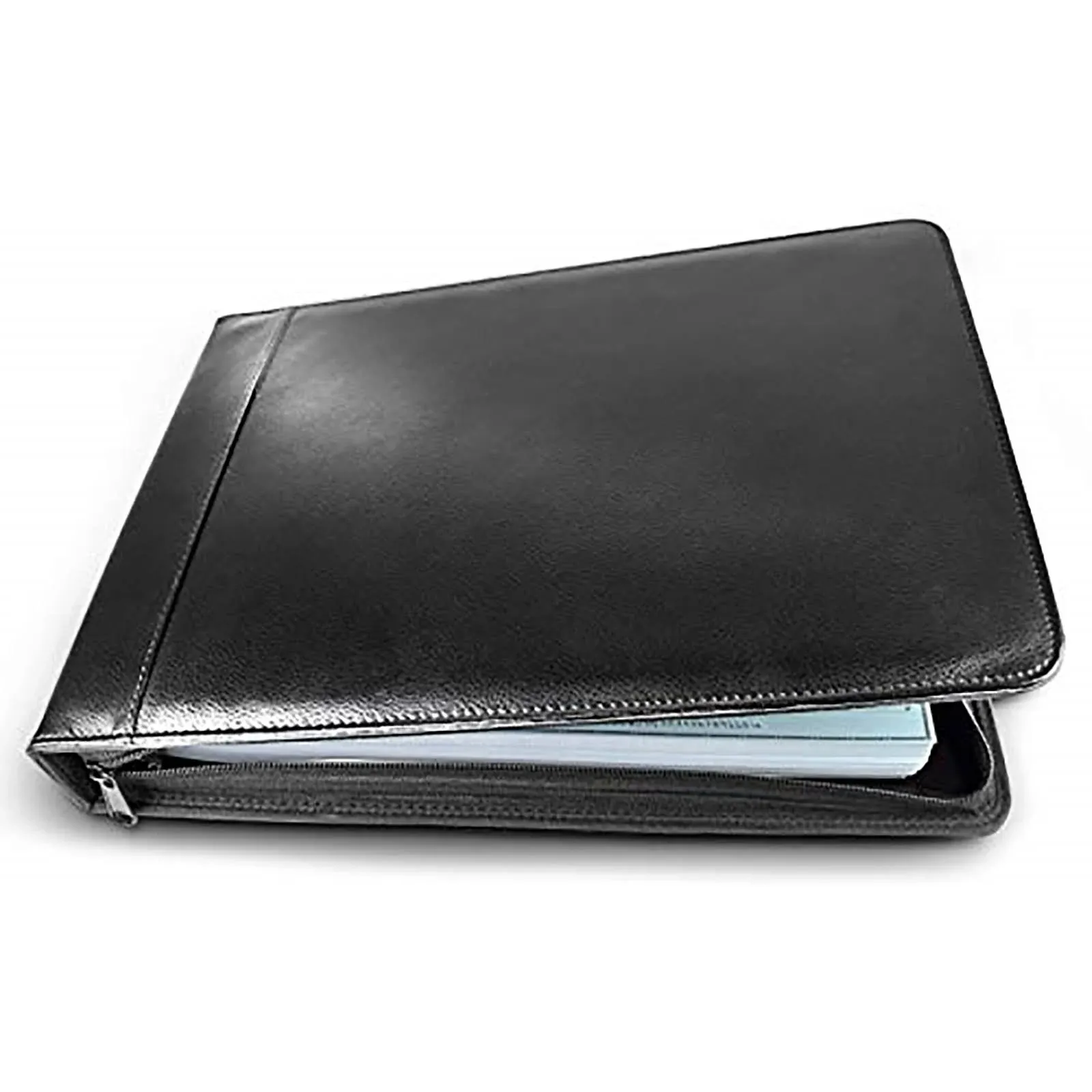 Executive Business Check Binder PU Leather 7 Ring Checkbook Cover 3 Checks on a