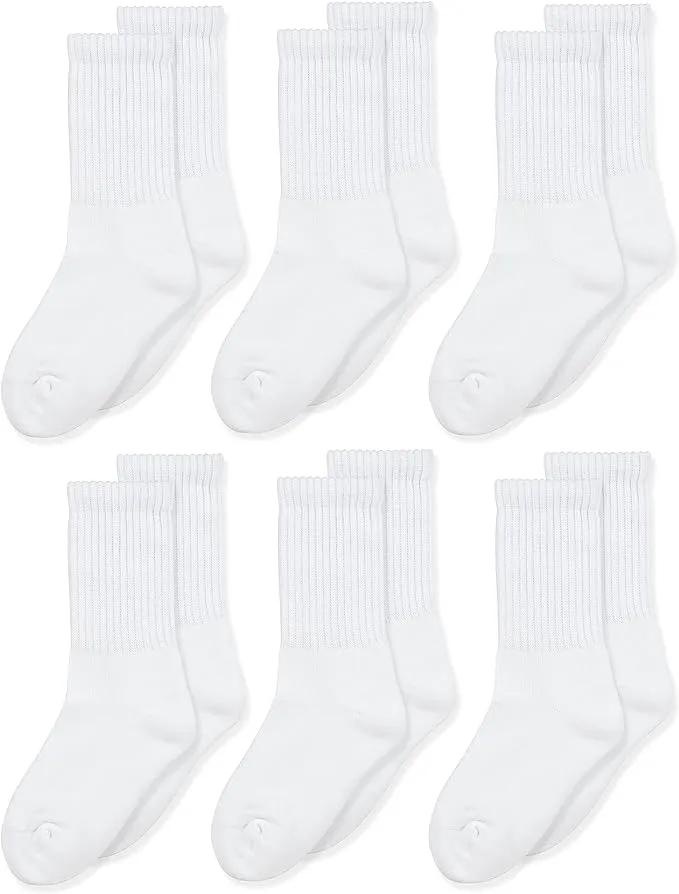 Jefferies Socks Seamless Toe Athletic Crew Socks 6-pack