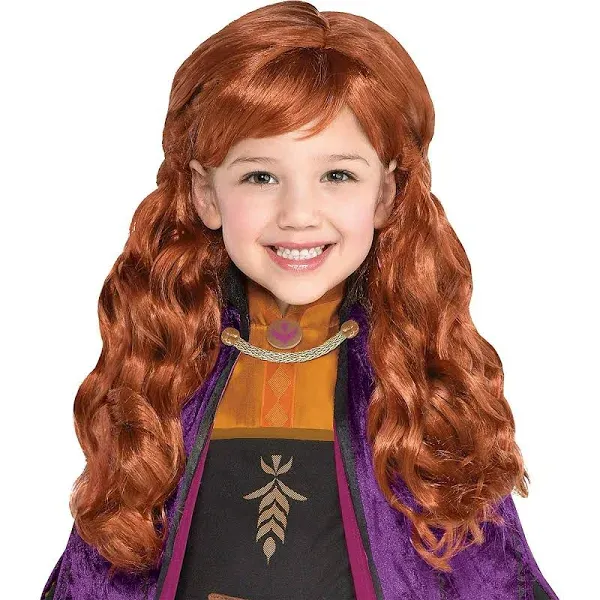 Disney Frozen Anna Adjustable Wig Red Hair With Bangs Child And Teen Cosplay