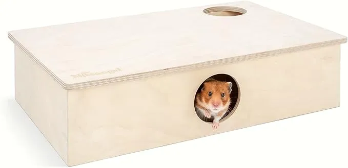 Niteangel Multi-Chamber Hamster House Maze: - Multi-Room Hideouts & Tunnel Exploring Toys for Hamster Gerbils Mice Lemmings (3-Room Small)