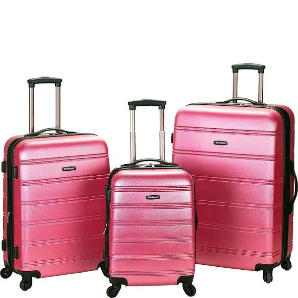 Rockland Melbourne 3-Piece Hardside Spinner Luggage Set