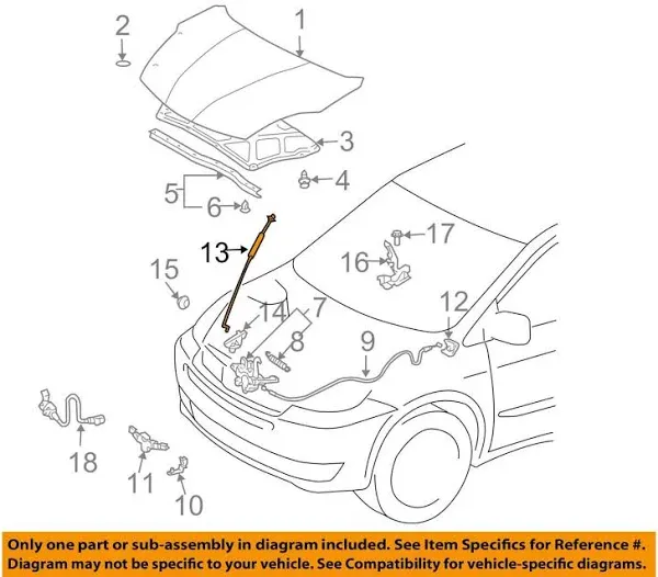 Toyota Hood Support - 53440-08010