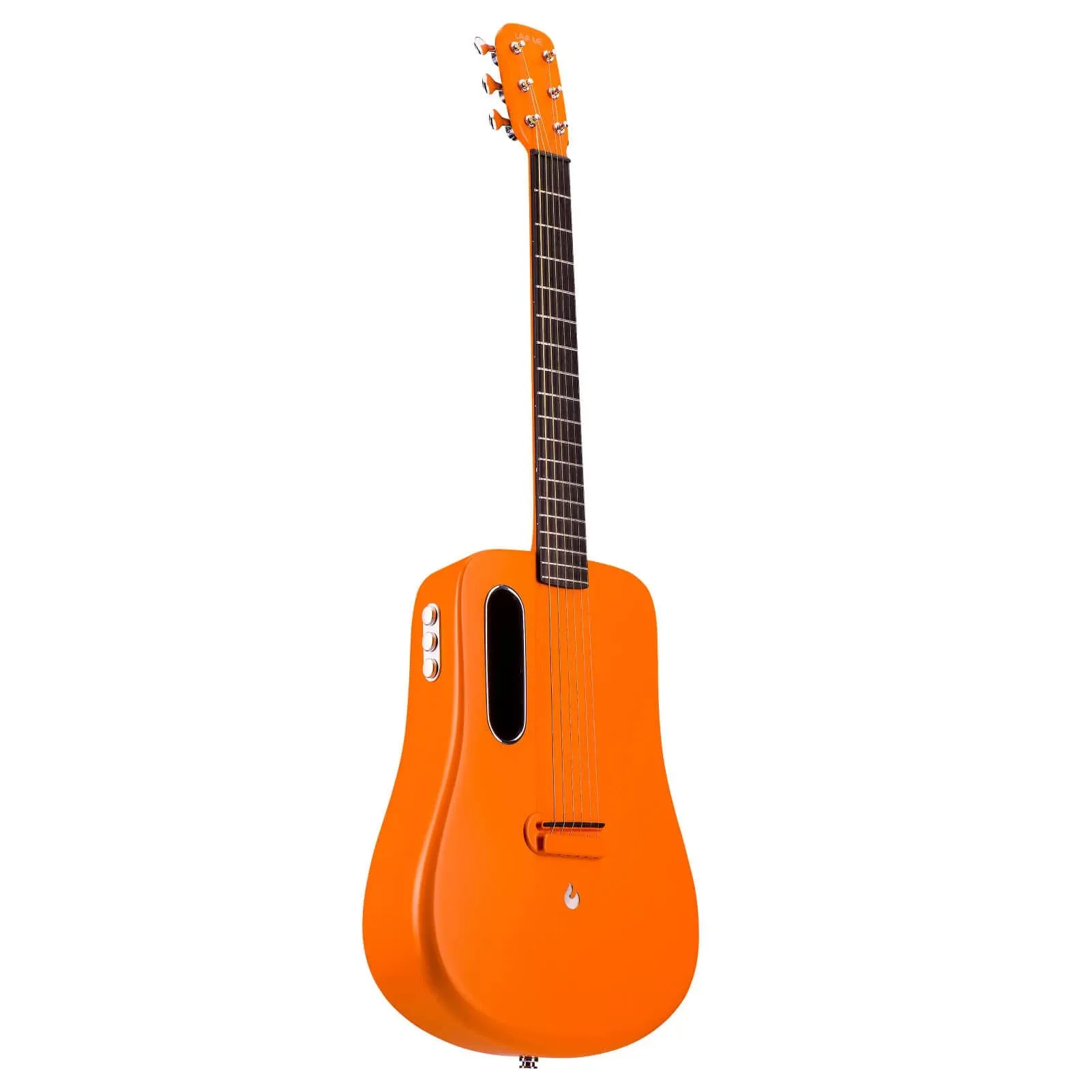 Lava Me 2 Carbon Fiber Guitar with Effects 36 inch Acoustic Electric Travel Guitar with Bag Picks and Charging Cable (Freeboost-Orange)