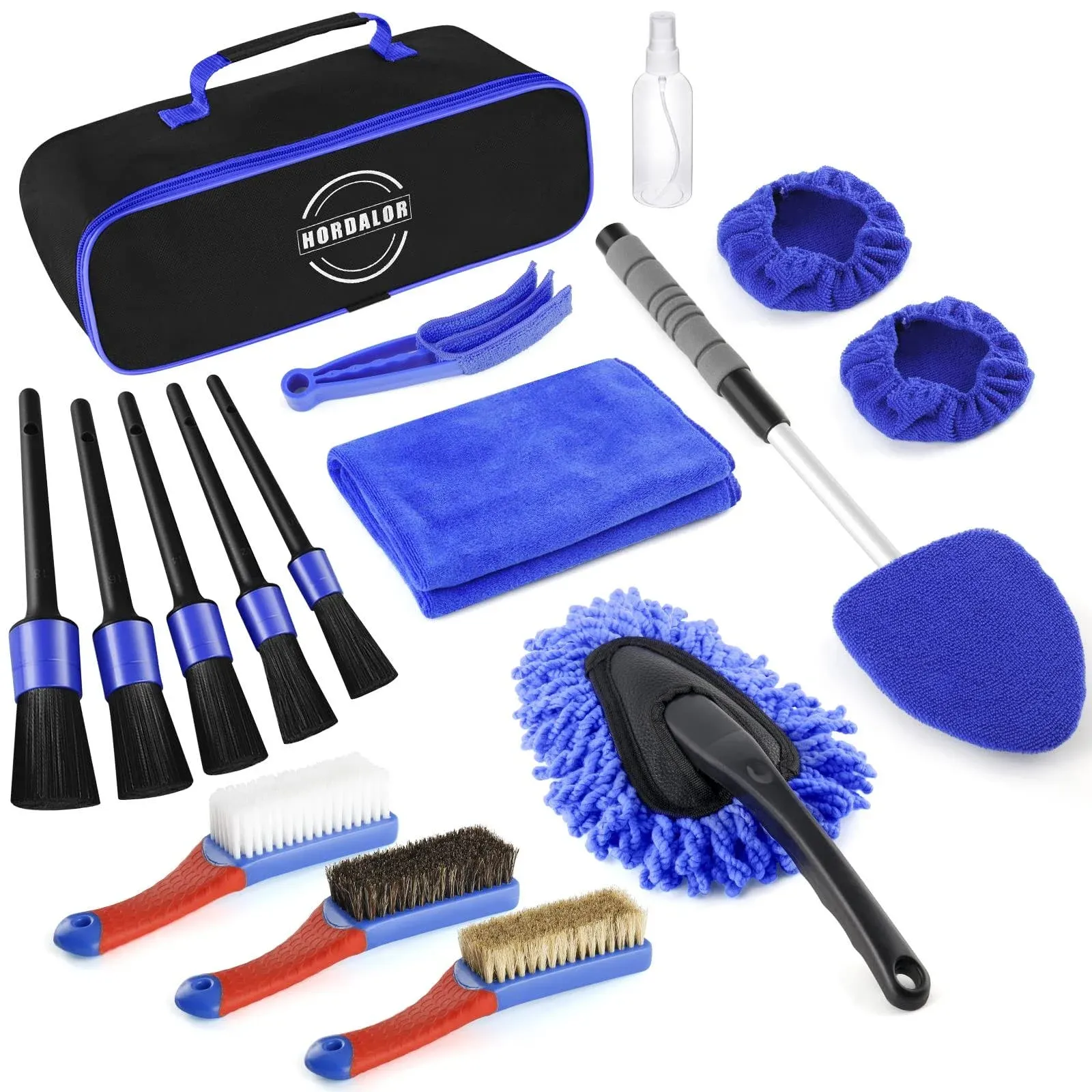 HORDALOR 17pcs Car Interior Detailing Kit with Windshield Cleaning Tool ...