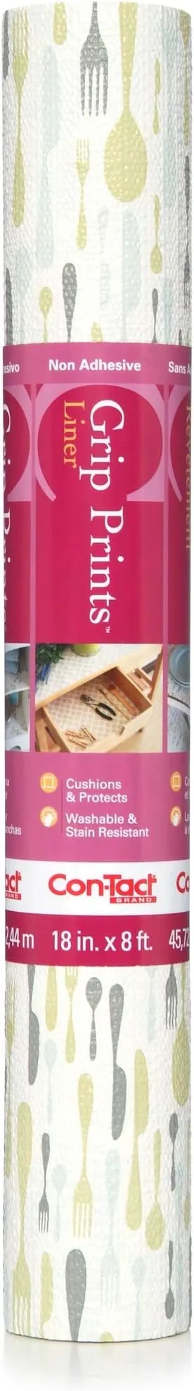 Con-Tact 6515597 8 ft. x 18 in. Grip Prints Cucina Non Adhesive Shelf Liner