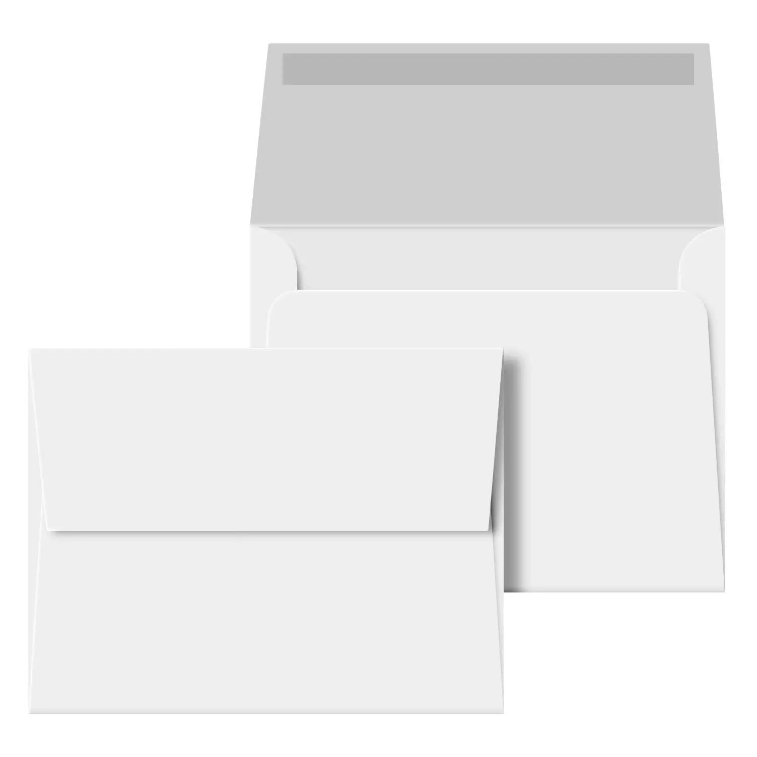 A2 Blank White Envelopes – For 4.25" x 5.5" Greeting Cards, Invitations, Postcards | 4 3/8" x 5 3/4" | 24lb Bond (90gsm) Square Flap | 100 per Pack