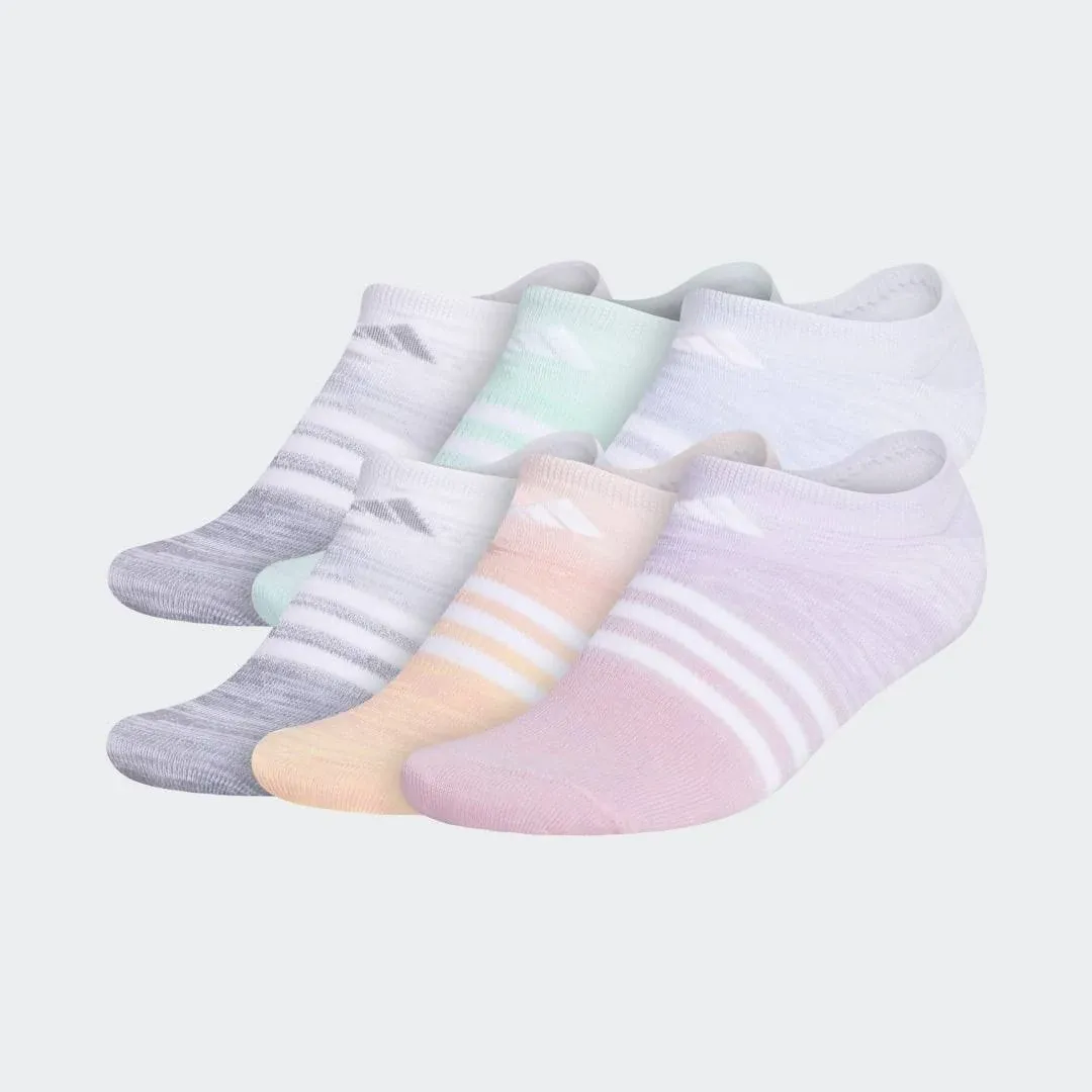 "adidas Women's Superlite Multi Space Dye 6-Pack No Show Socks"