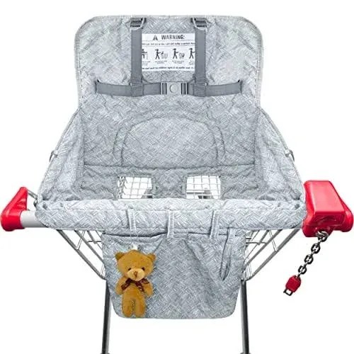 REVARA - Shopping Cart Cover for Baby with Phone Pocket - Washable Cart Cover for ...