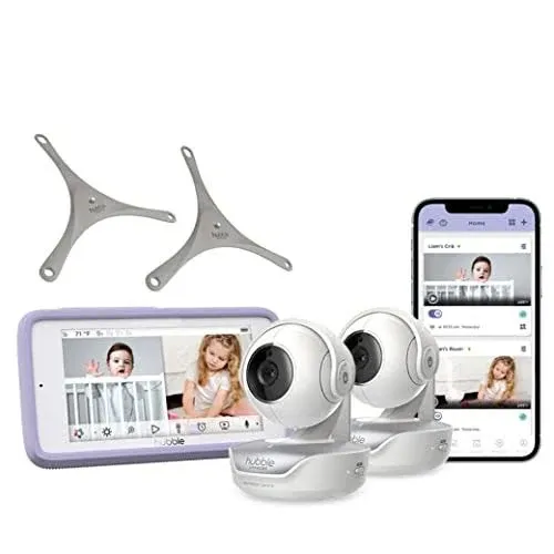 Hubble Nursery Pal Touch Twin 5&#034; Smart Baby Monitor