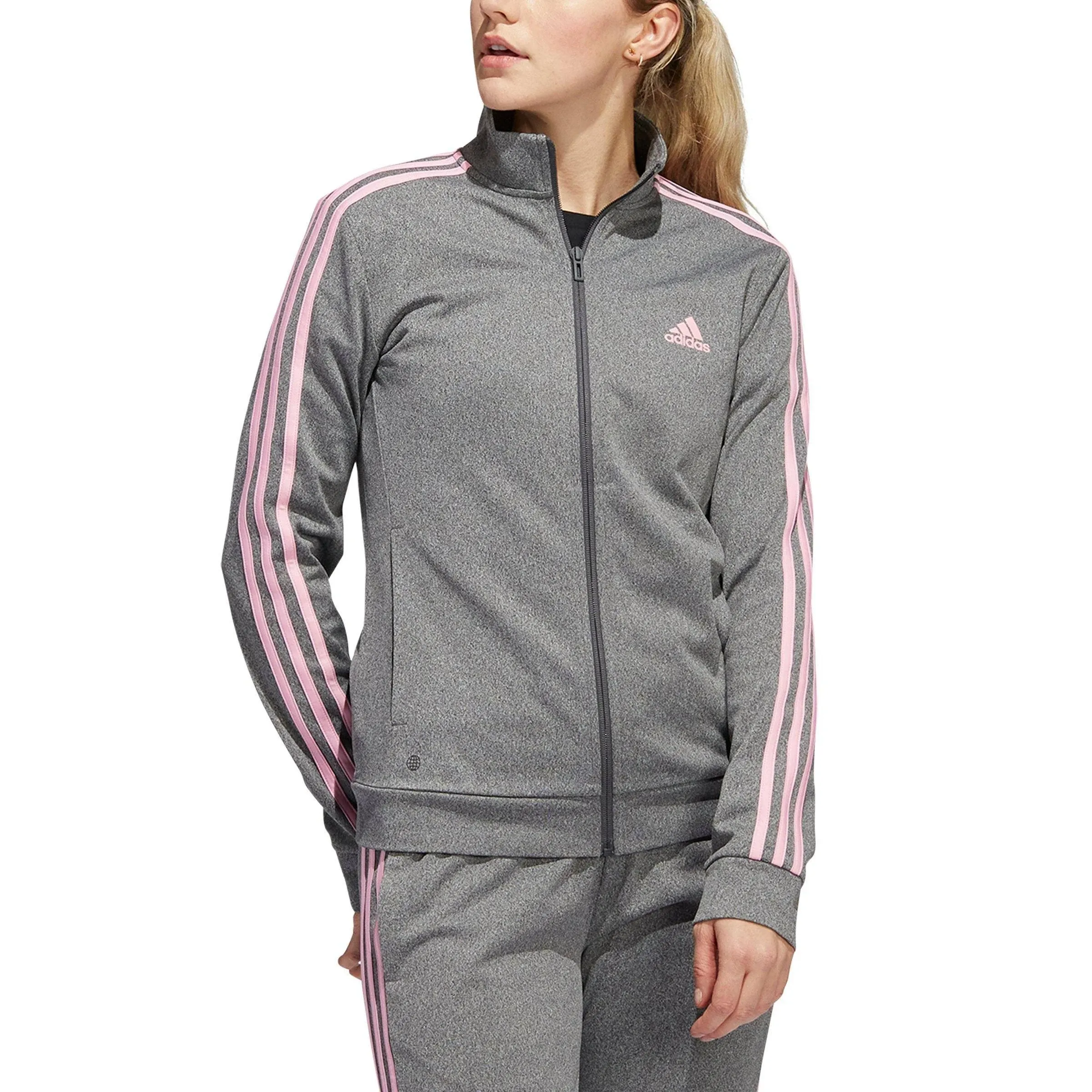 Adidas Essentials Warm-Up Tricot Slim 3-Stripes Track Jacket (Plus Size)