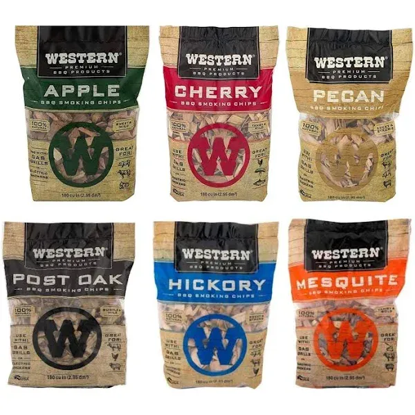 Western Wood Smoking Chip Variety Pack of 6